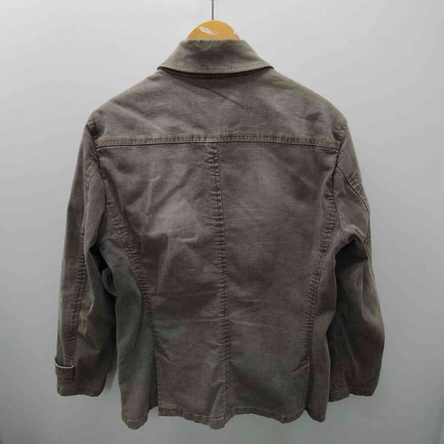 バーバリーブラックレーベル BURBERRY BLACK LABEL 裏地 背抜き ノバチェック ガンフラップ コットン デニム ハンティング ワーク カバーオール 比翼 メンズ import:M