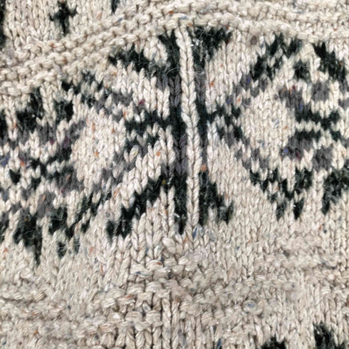 HANDKNIT シルク ウール ノルディック ネップ ニット メンズ import:M