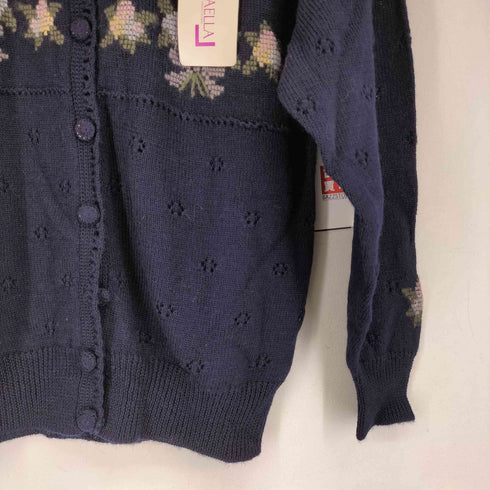 MICAELLA フラワー刺繍 クルーネックカーディガン レディース JPN:M