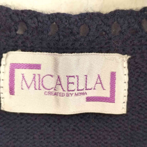 MICAELLA フラワー刺繍 クルーネックカーディガン レディース JPN:M