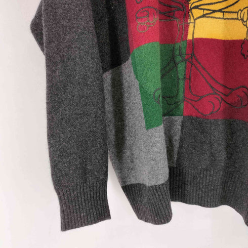 アイスバーグ ICEBERG 90-00S マルチカラーフロント刺繍デザインクルーネックセーター メンズ