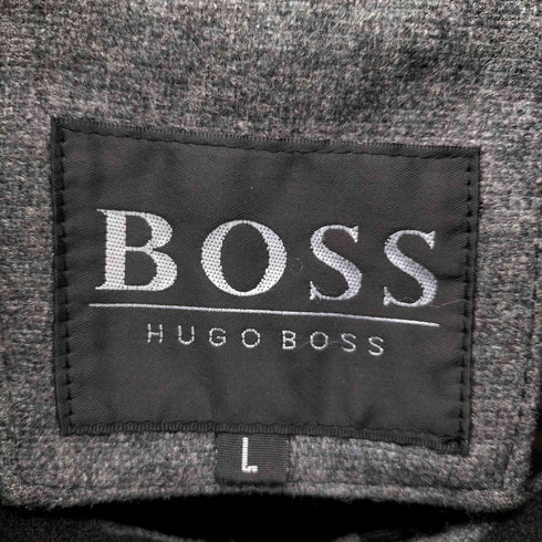 ヒューゴボス HUGO BOSS MADE IN INGLAND 英国製 裏地 マドラスチェック スタンドカラー ウール ジャケット メンズ import:L