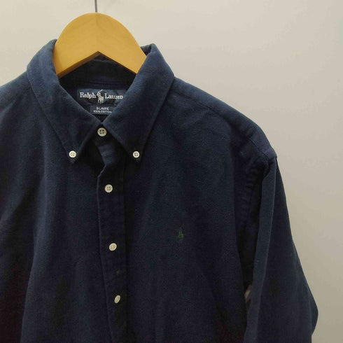 ポロラルフローレン POLO RALPH LAUREN 90S BLAIRE L/S ボタンダウン パイル地 フリース シャツ メンズ import:L