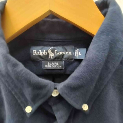 ポロラルフローレン POLO RALPH LAUREN 90S BLAIRE L/S ボタンダウン パイル地 フリース シャツ メンズ import:L