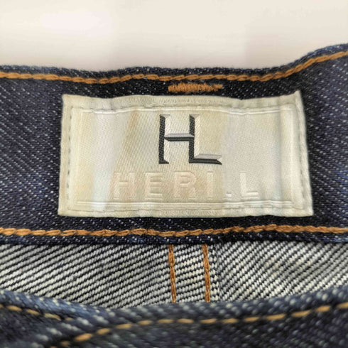 ヘリル HERILL タック ボタンフライ インディゴ ワイドデニムパンツ メンズ 1