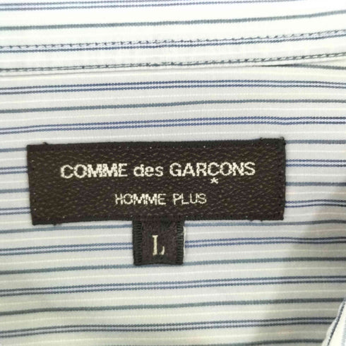 コムデギャルソンオムプリュス COMME des GARCONS HOMME PLUS ストライプレギュラーカラーL/S シャツ メンズ JPN:L