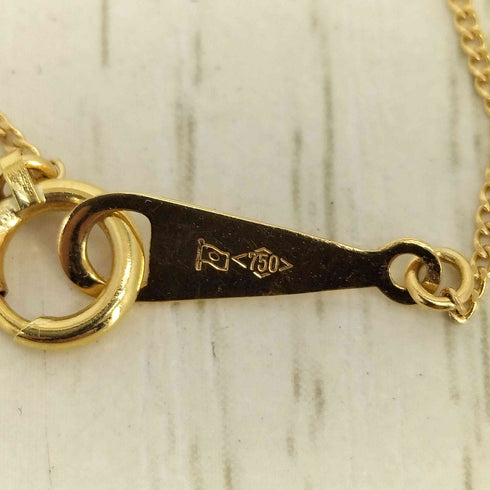 K18刻印 チャーム ゴールド ネックレス 約2g レディース