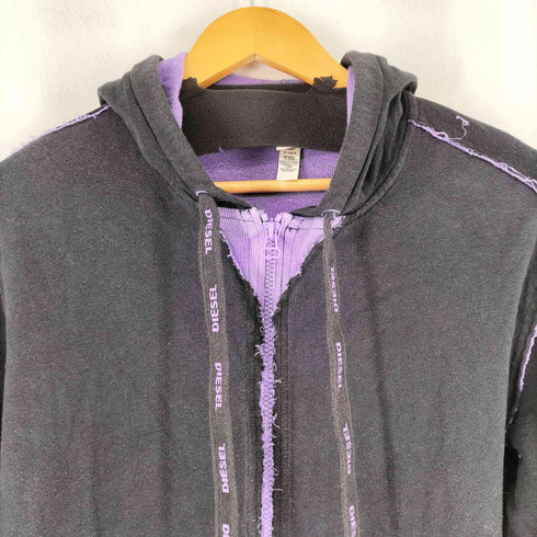 ディーゼル DIESEL ダメージ加工ジップアップパーカー メンズ import:L