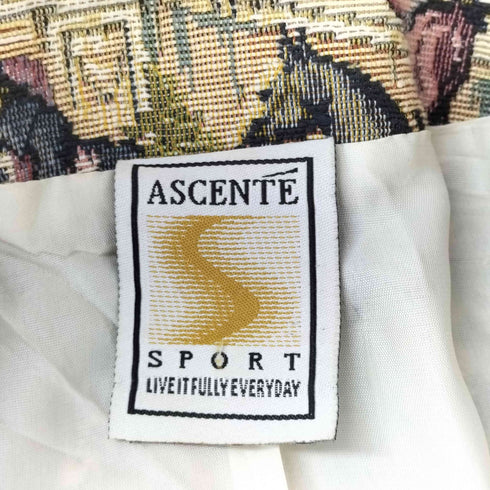 ASCENTE SPORT USA製 イラストデザインジャガードジャケット メンズ