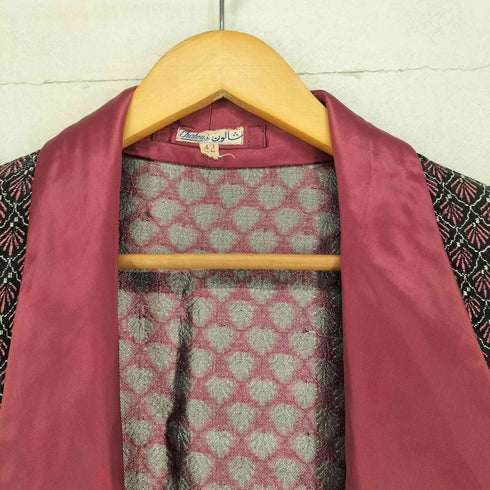 家紋ジャガードロングカーディガン メンズ 42