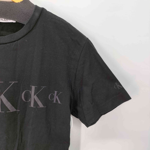 カルバンクラインジーンズ Calvin Klein Jeans シルエット ロゴ クルーネック Tシャツ レディース import:S