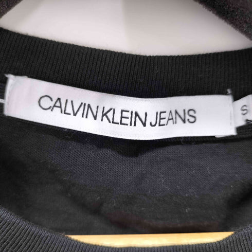 カルバンクラインジーンズ Calvin Klein Jeans シルエット ロゴ クルーネック Tシャツ レディース import:S