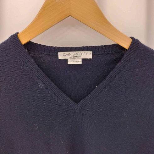 ジョンスメドレー JOHN SMEDLEY 別注 イングランド製 Vネック ウール ニットセーター メンズ S