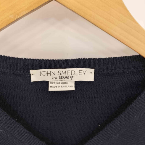 ジョンスメドレー JOHN SMEDLEY 別注 イングランド製 Vネック ウール ニットセーター メンズ S
