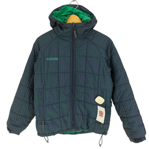 コロンビアスポーツウェア Columbia Sportswear キュンブーグレイシャージャ ドローコード グラフチェック ジップアップ 中綿 パテッド ジャケット テック メンズ JPN:XS