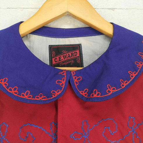 THE C.E.WARD 40s- 刺繍デザイン2タックロングワンピース レディース