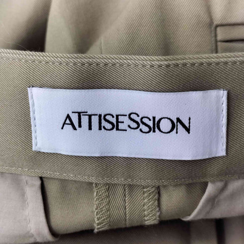 ATTISESSION ベルト 2タック ストレート パンツ レディース JPN:36