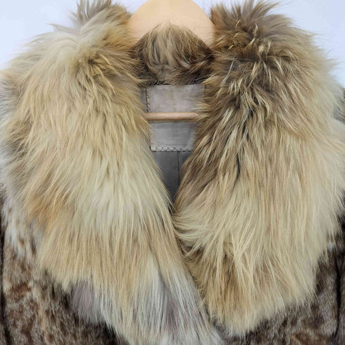 WHITE MINK レオパード柄 ミンクファー ジャケット レディース