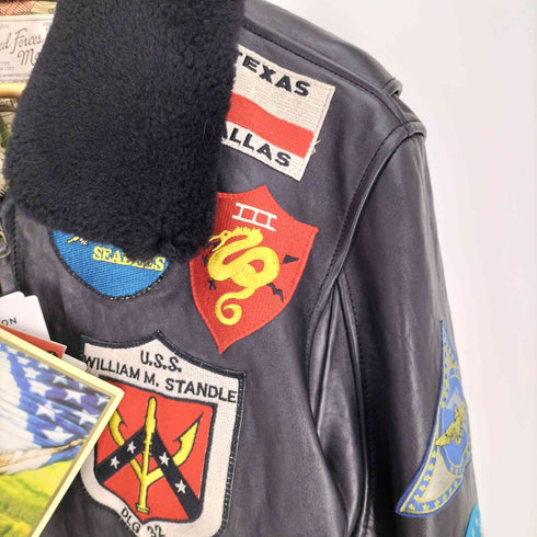 アヴィレックス AVIREX G-1 TOPGUN MODEL トップガンモデル レザー ジャケット フライトジャケット メンズ import:XL