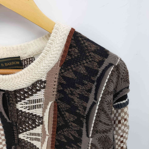 クラフトアンドバロー Croft&Barrow 90S 袖 リブ 3D コットン ニット メンズ import:L