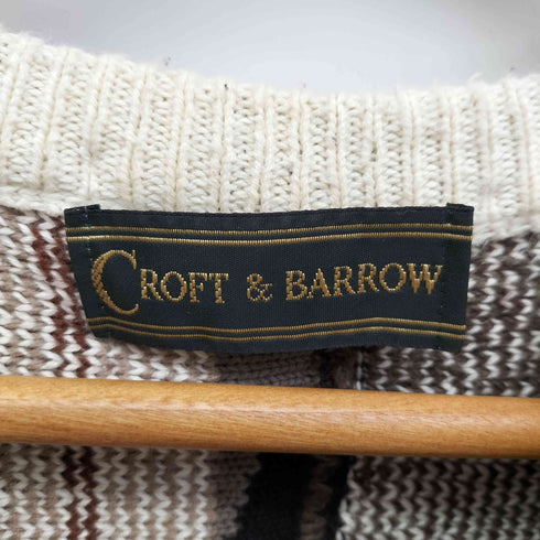 クラフトアンドバロー Croft&Barrow 90S 袖 リブ 3D コットン ニット メンズ import:L