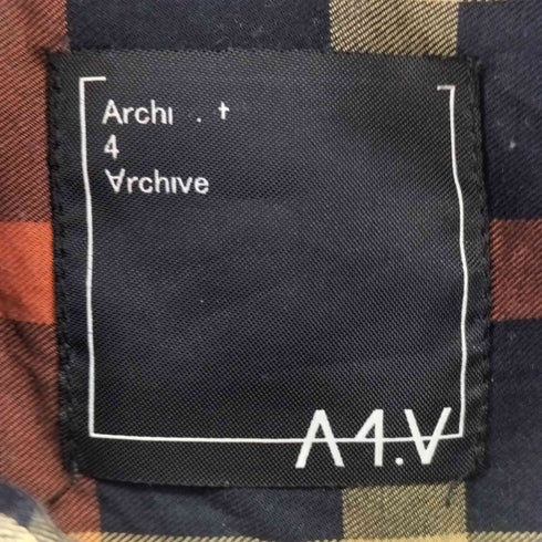エーフォーエー Architect 4. Archive バックプリント L/S チェックシャツ メンズ FREE
