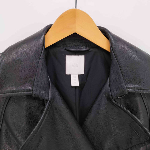 エイチアンドエム H&M フェイクレザー トレンチ コート マキシ丈 レディース XXS