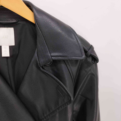 エイチアンドエム H&M フェイクレザー トレンチ コート マキシ丈 レディース XXS