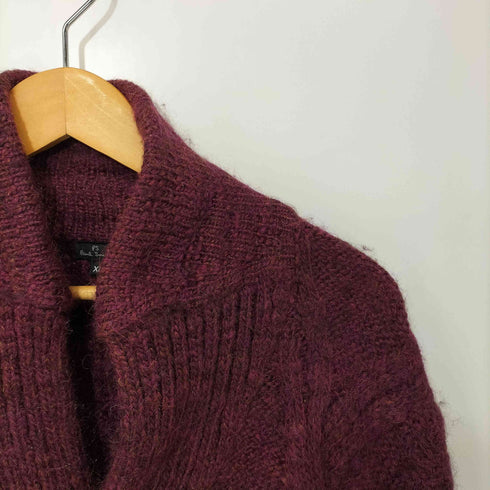 ピーエスポールスミス PS Paul Smith アルパカウール ショールカラー ケーブルニット カーディガン メンズ import:XL