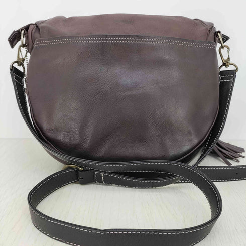 オサム OSAM レザー タッセル フラップ ショルダーバッグ レディース