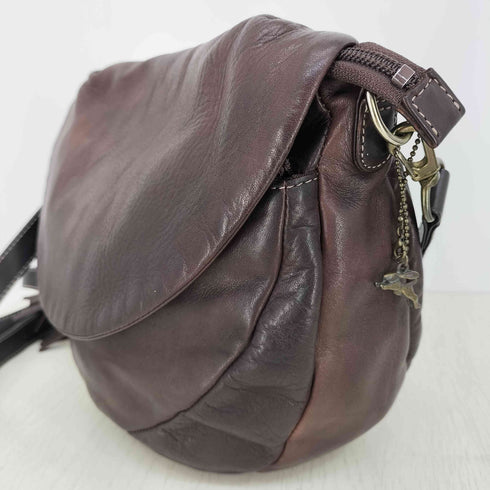 オサム OSAM レザー タッセル フラップ ショルダーバッグ レディース