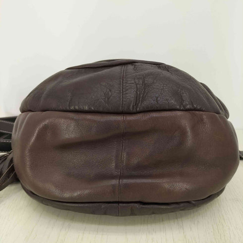 オサム OSAM レザー タッセル フラップ ショルダーバッグ レディース