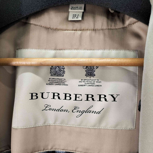 バーバリーロンドン BURBERRY LONDON THE KENSINGTON / ケンジントン ノバチェック カシミヤウールライナー トレンチコート レディース UK 4