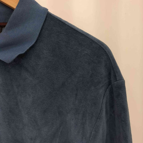プラダ PRADA イタリア製 Velvet Polo Shirt ベルボット ベロア ポロシャツ メンズ XS