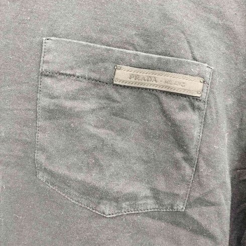プラダ PRADA パッチポケット クルーネック半袖Tシャツ メンズ S