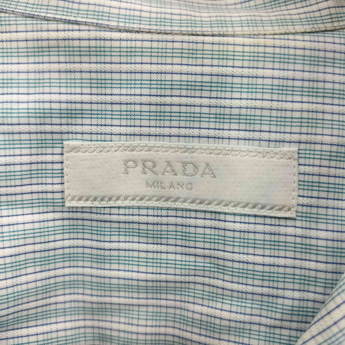 プラダ PRADA オープンカラー チェックパジャマシャツ メンズ import:XS