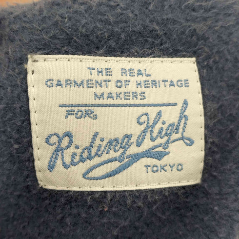 riding high バイカラー v字ガゼット スウェット メンズ