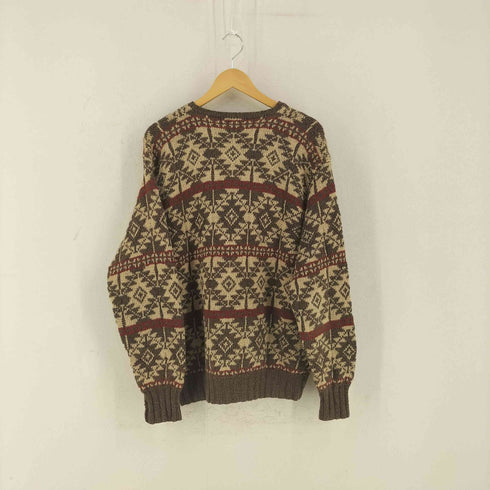 ポロバイラルフローレン Polo by RALPH LAUREN 90S 香港製 リネン混 ノルディック柄 ニットトップス メンズ import:L