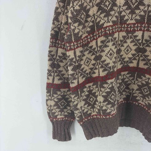 ポロバイラルフローレン Polo by RALPH LAUREN 90S 香港製 リネン混 ノルディック柄 ニットトップス メンズ import:L