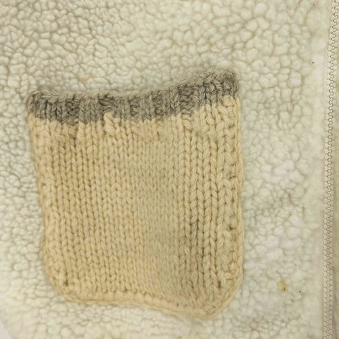 T.HILLS ボア 切替 ウールニット ジャケット メンズ import:M