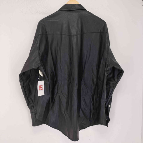 ラングラー Wrangler フェイクレザーウエスタンシャツジャケット メンズ import:M