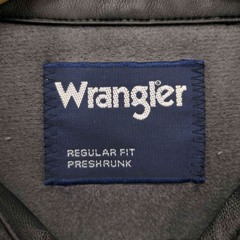 ラングラー Wrangler フェイクレザーウエスタンシャツジャケット メンズ import:M