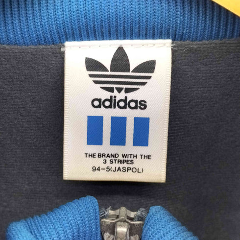 アディダス adidas デサント製 トレフォイルロゴ ナイロン ジップアップ ジャケット メンズ import:L