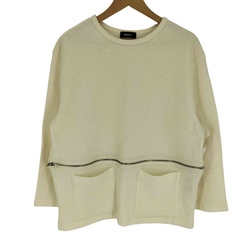 ズッカ ZUCCa 2way 65/35 ウール ナイロン デタッチャブル ジップ デザイン トップス レディース JPN:M