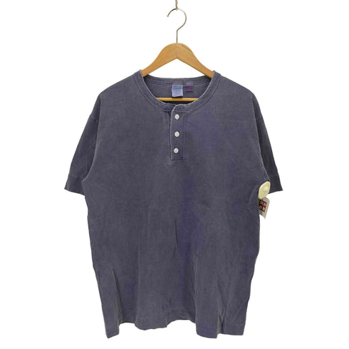 ヘルスニット Healthknit usa製 ヘンリーネック 後染め クルーネックTシャツ メンズ JPN:XL