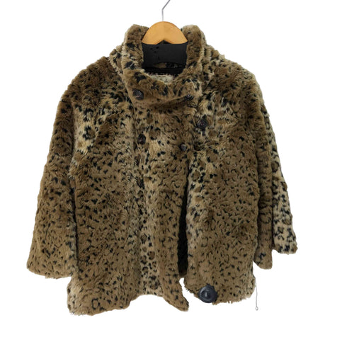 フリーピープル FREE PEOPLE レオパード フェイクファー ピーコート レディース import:M