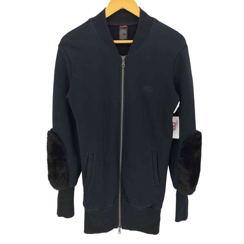ダブルスタンダードクロージング DOUBLE STANDARD CLOTHING 30/7 度詰め裏毛 袖 ファー ダブルジップ スウェット ジャケット レディース FREE