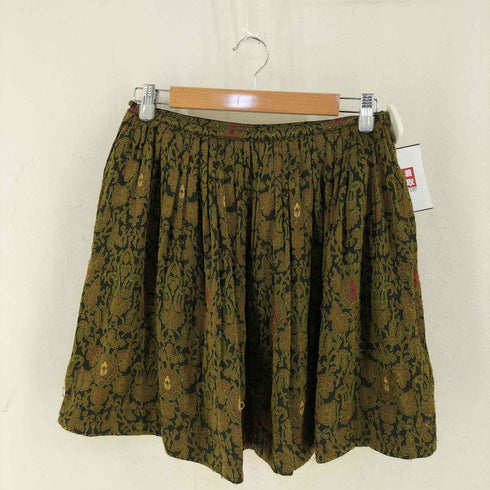 thierry colson ボタニカル シルク スカート レディース XS