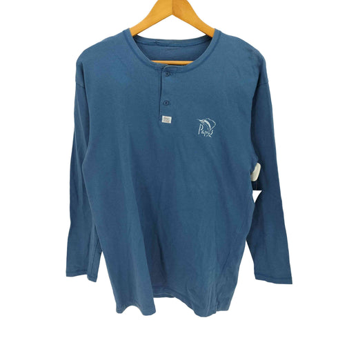 パパス papas ヘンリーネック L/S Tシャツ メンズ