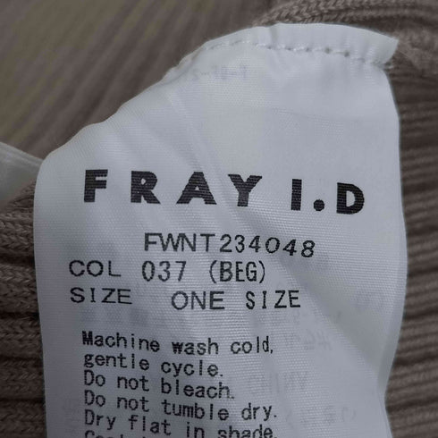 フレイアイディー FRAY I.D 23AW ウールアクリルリブニット レディース ONE SIZE